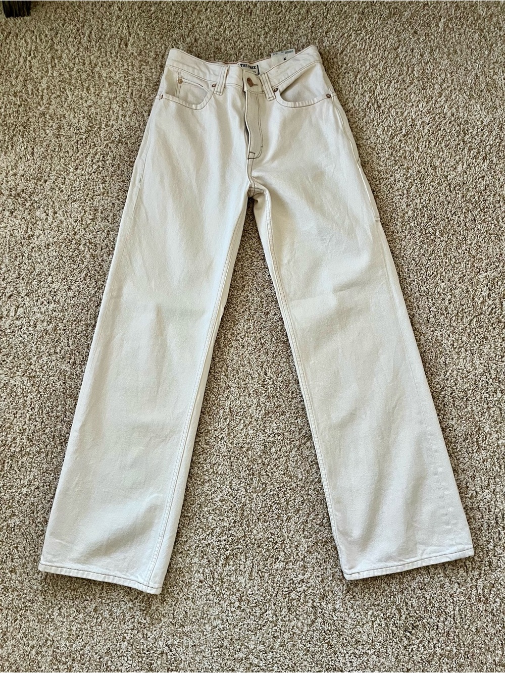 WE THE FREE TINSLEY BAGGY HIGH-RISE JEANS IN ECRU